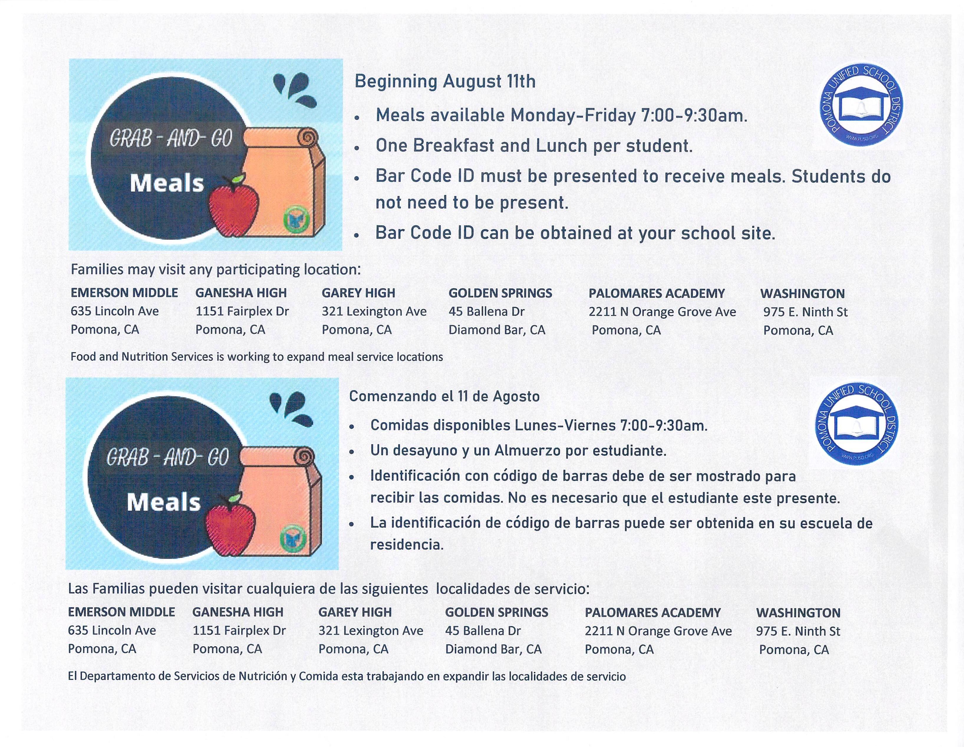 Please preview Meal Distribution Letter