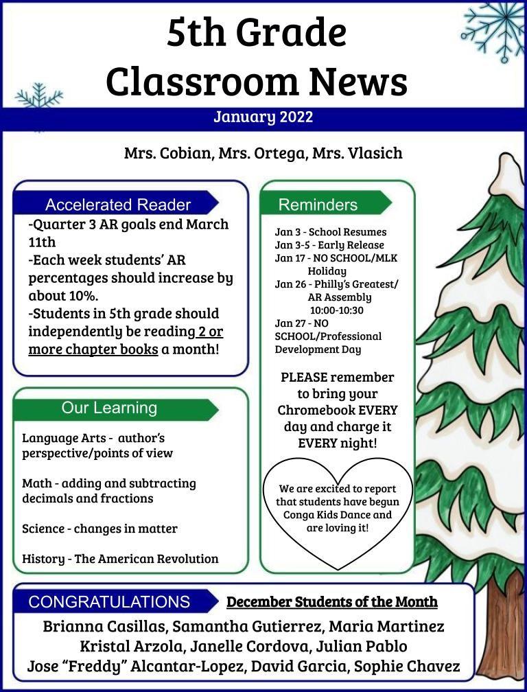 Please see picture of newsletter